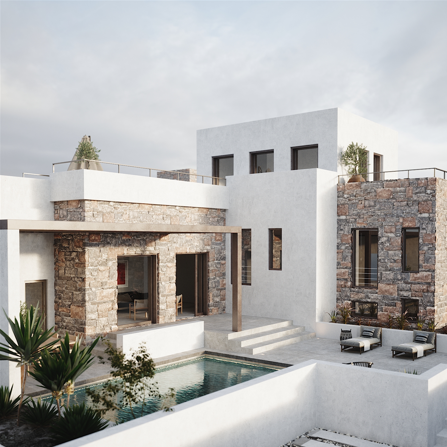 Architectural visualisation: Residence III, Paros